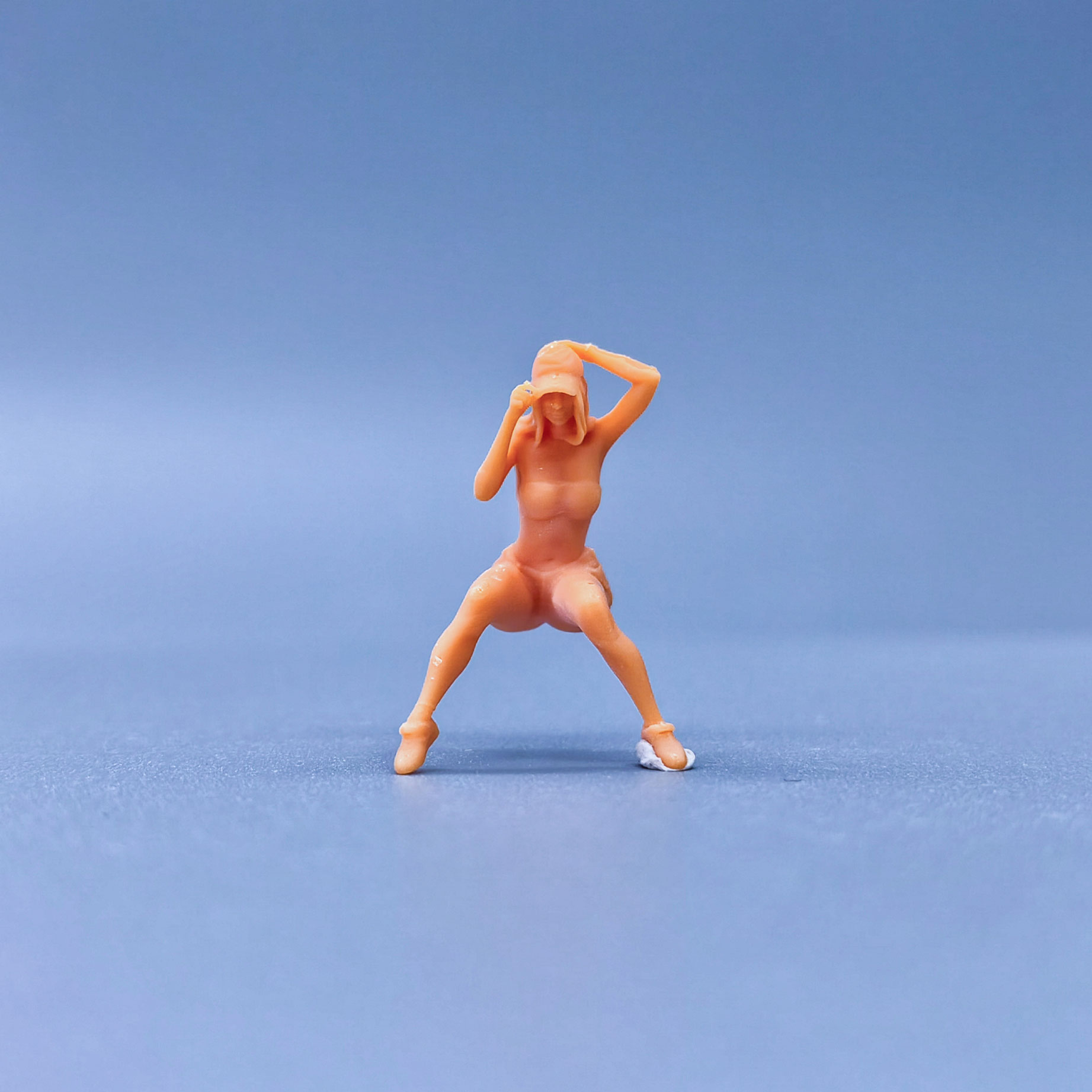 SuperGe1/64白模人偶性感坐姿泳衣女写实人物直接上色S131