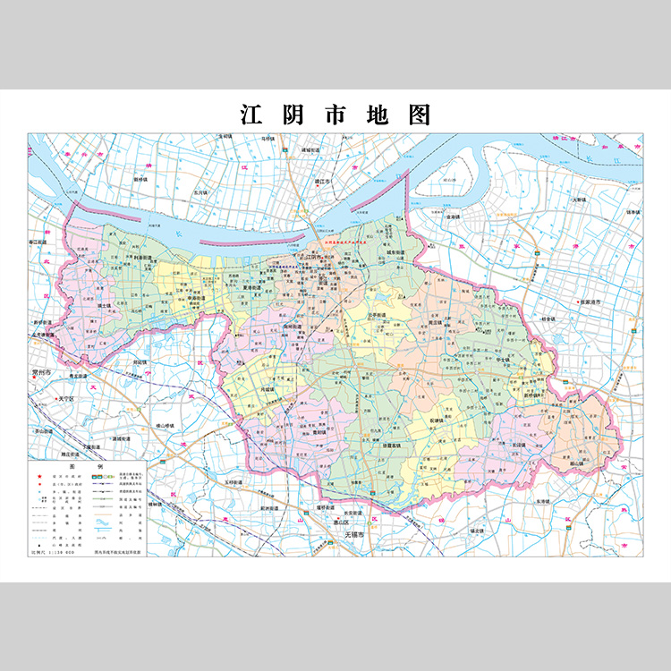 江阴市地图电子版设计素材文件
