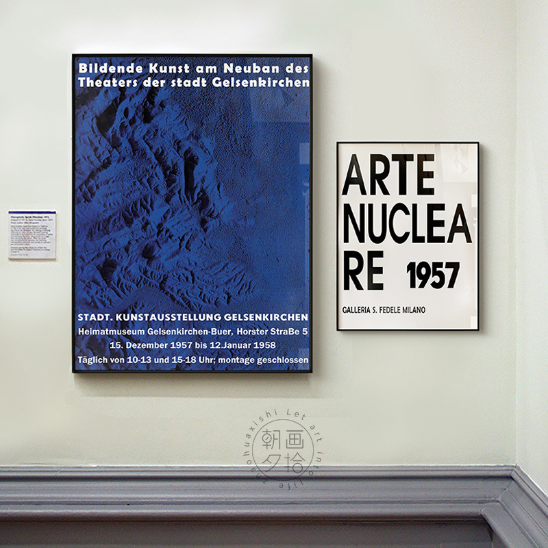 伊夫克莱因蓝 Yves Klein艺术家大师小众风格装饰画抽象文艺挂画