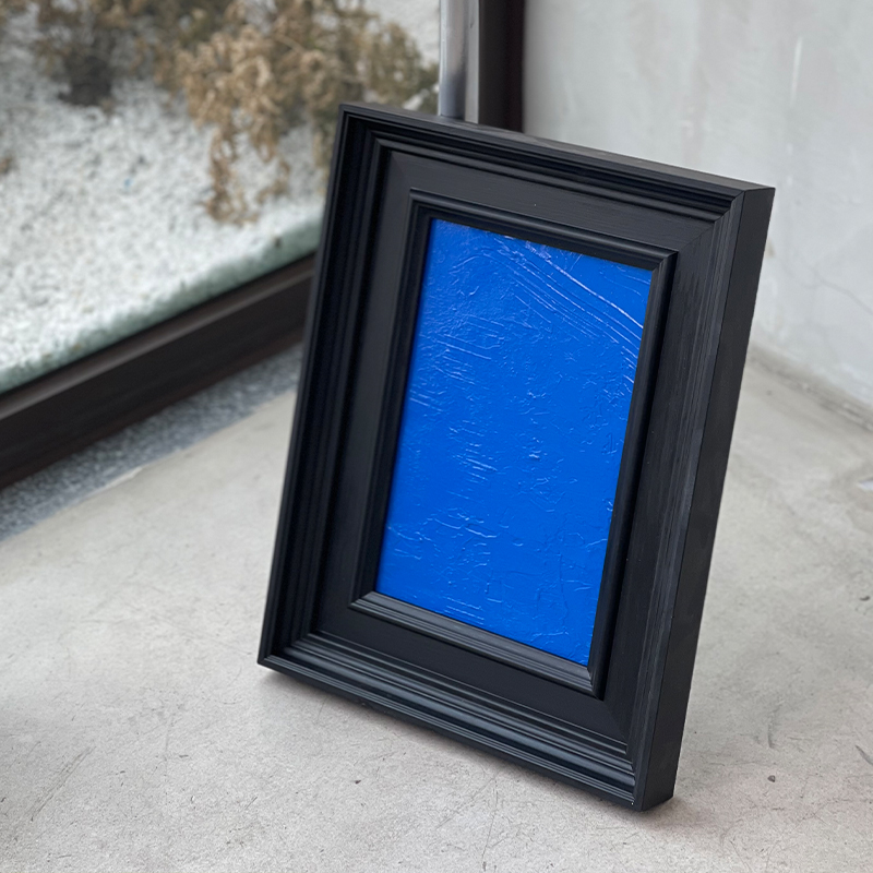 【纯手绘】油画色块抽象伊夫克莱因蓝纯色现代简约油画肌理画高端