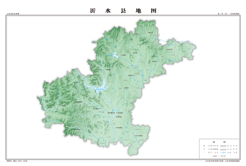 沂水县地图地形地势水系河流行政区划湖泊交通旅游铁路山峰卫星村
