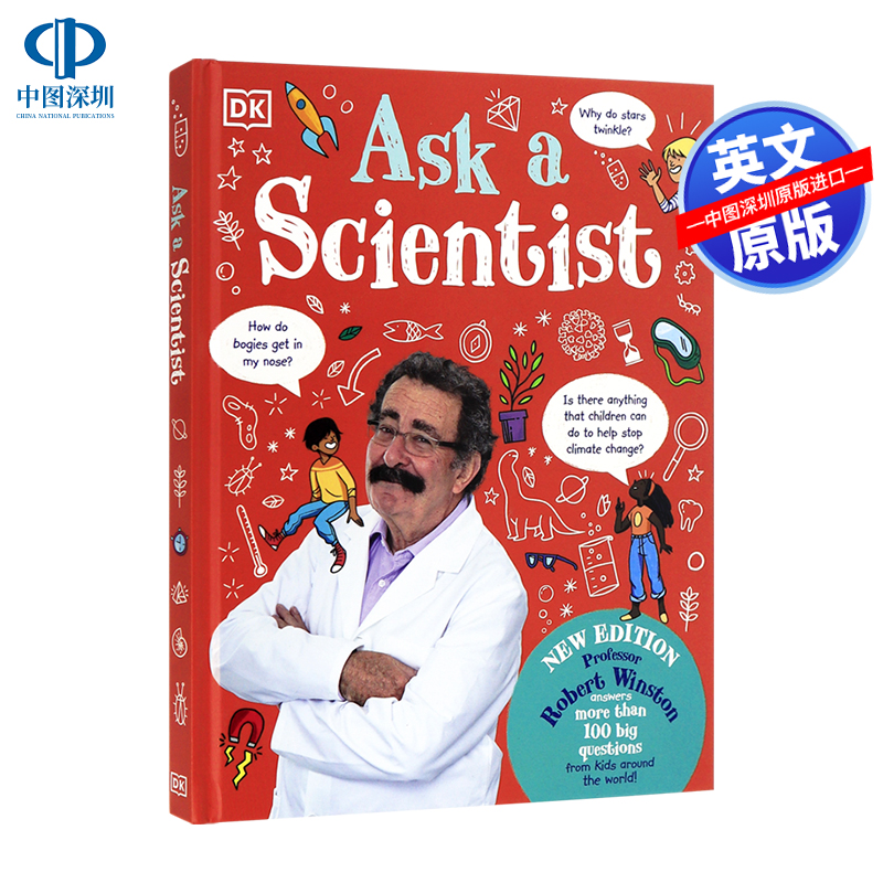 英文原版 DK 问科学家 教授回答世界各地孩子的100个问题 儿童英语知识科普百科指南 Ask A Scientist Robert Winston 启蒙认知
