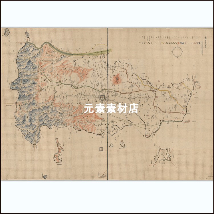 1902年河南安阳县全境舆图 清代高清电子版老地图历史参考素材JPG
