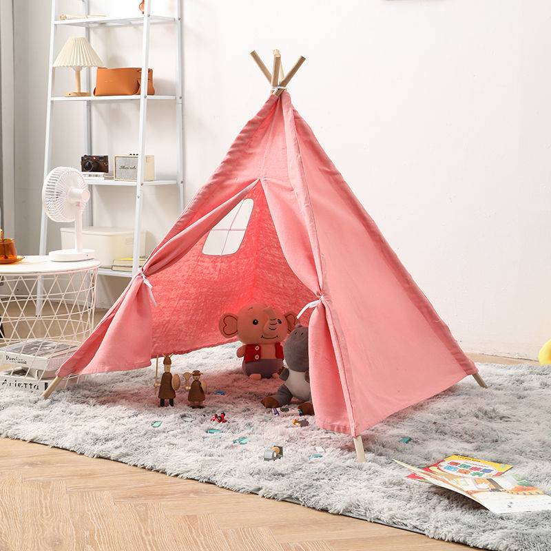 印第安儿童帐篷公主户外小房子室内宝宝少女心可折叠四角游戏屋