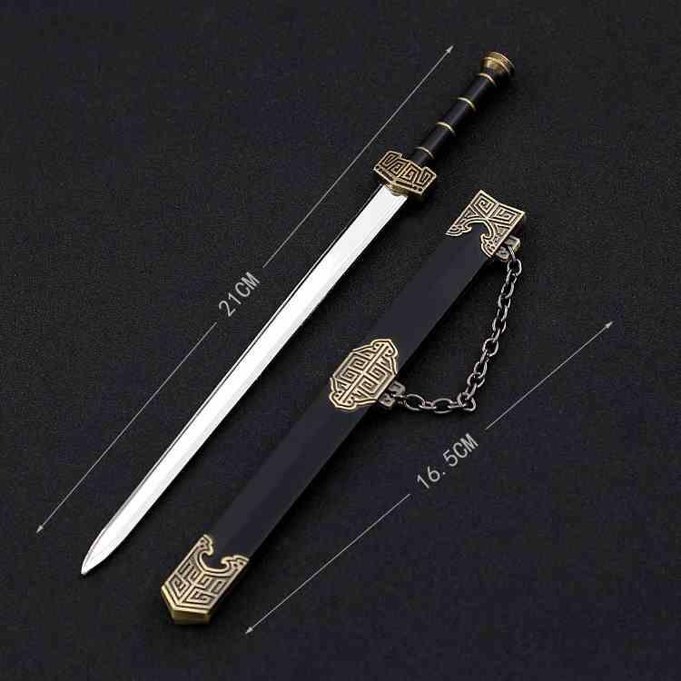 秦始皇佩剑武器模型中国古代兵器刀剑玩具合金金属摆件天子剑