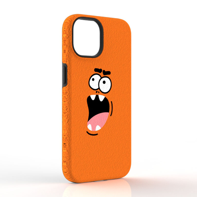 菲林二合一iphone12mini适用于苹果15promax创意14plus橙色13惊讶表情磁吸软壳双层全包进口magsafe手机壳
