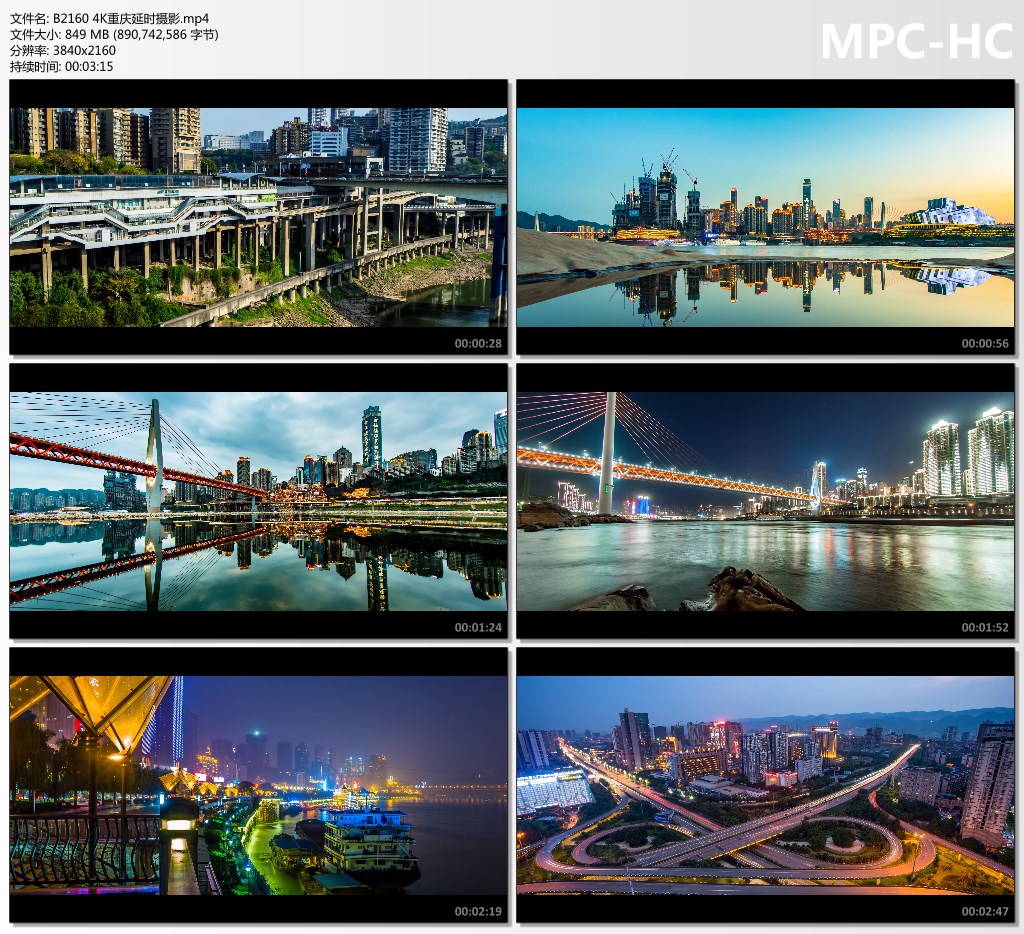 重庆延时摄影城市航拍旅游形象宣传片 地标建筑 4K超清视频素材