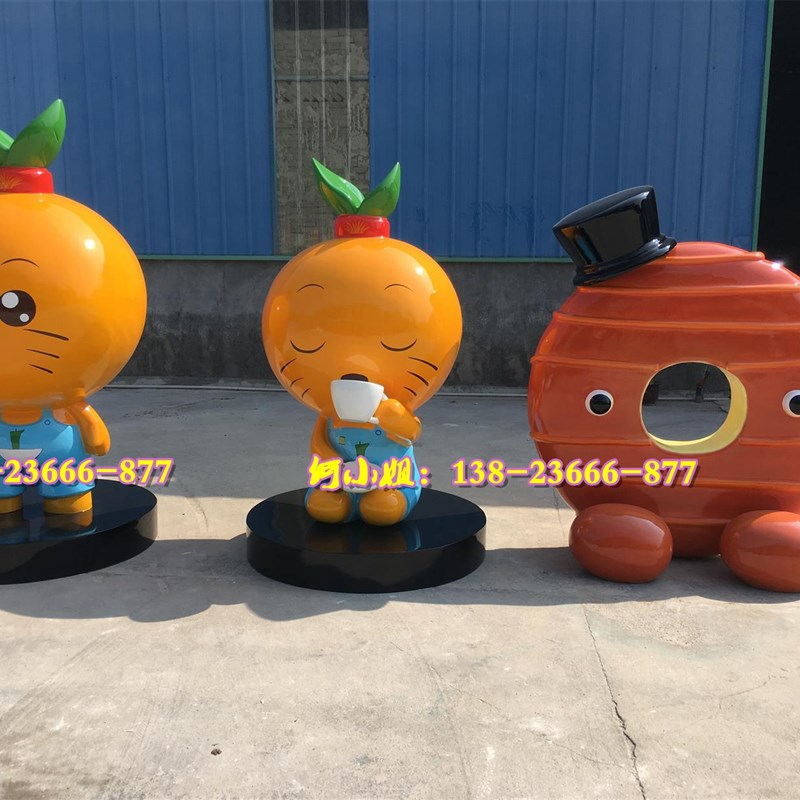 厂家果园装饰道具雕塑像仿真玻璃纤维柑桔贡桔R造型风景区橙子橘