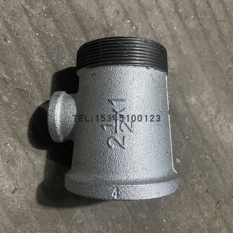 镀锌消防三通内外丝变径玛钢管件内外螺纹消火栓2寸半异径DN65*25