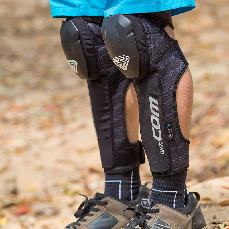 com护具bmx速降专业护肘护膝护小腿全开放极限运动儿童成人山地车