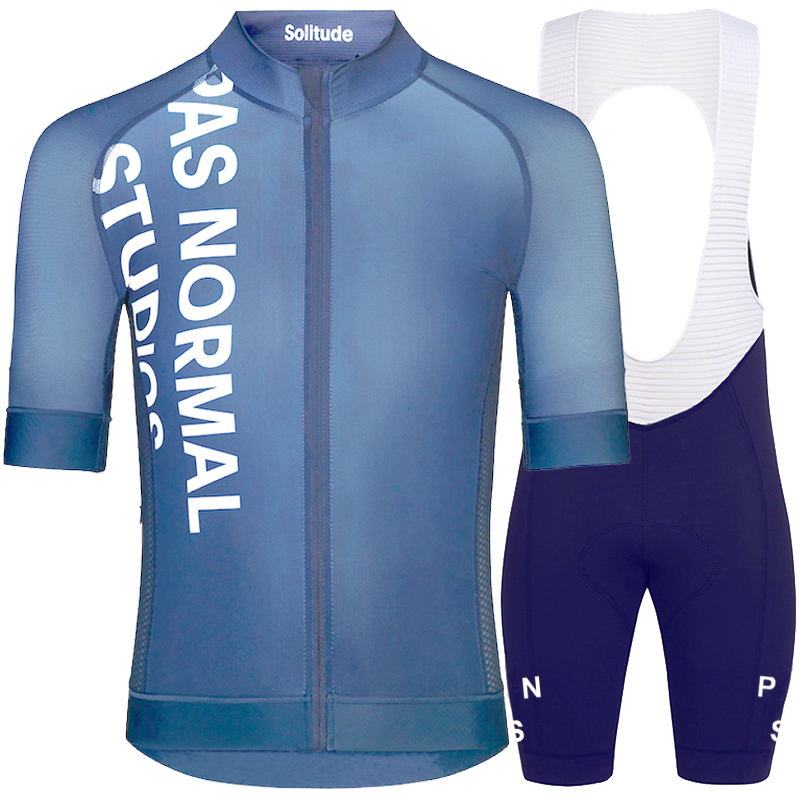 PNS 2023高品质骑行服男山地车夏季蓝色短袖竞技版自行车贴身套装