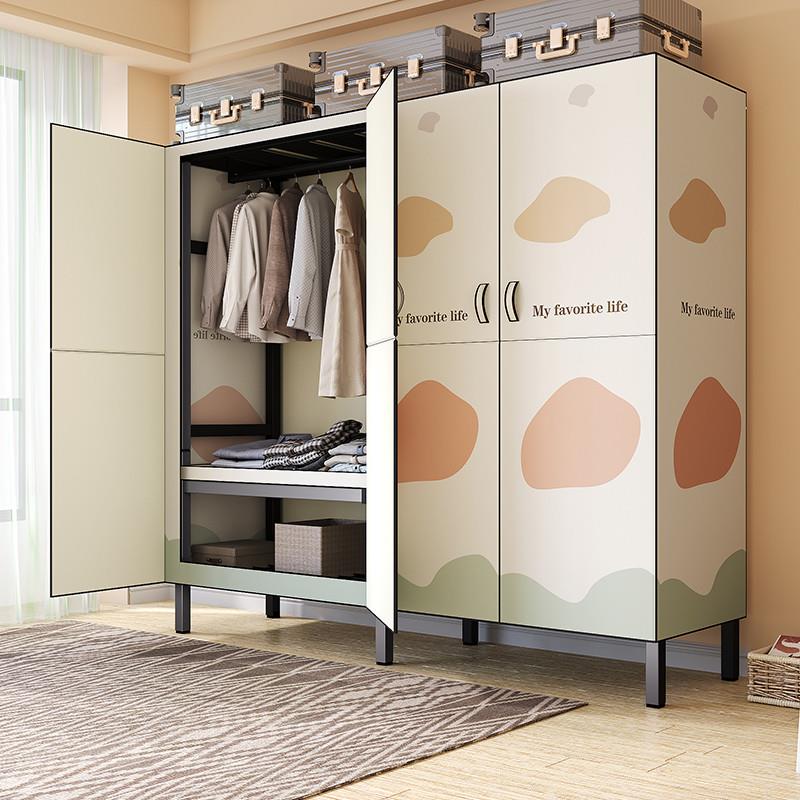 免安装衣柜出租房家用卧室开门式简易布衣柜现代简约折叠收纳衣橱