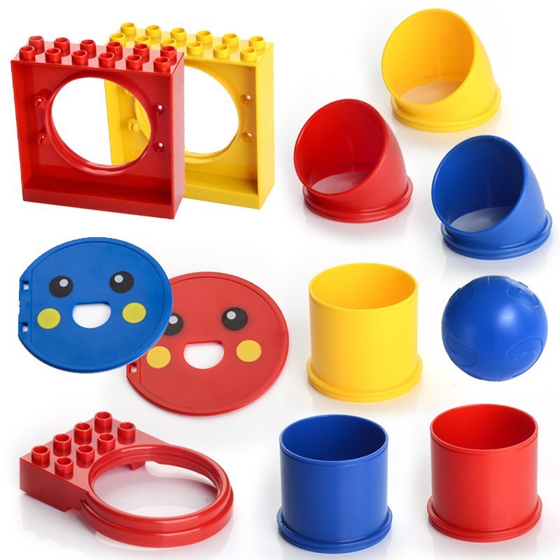 9076管道游戏大颗粒拼装积木教具KJ012机构幼儿园玩具