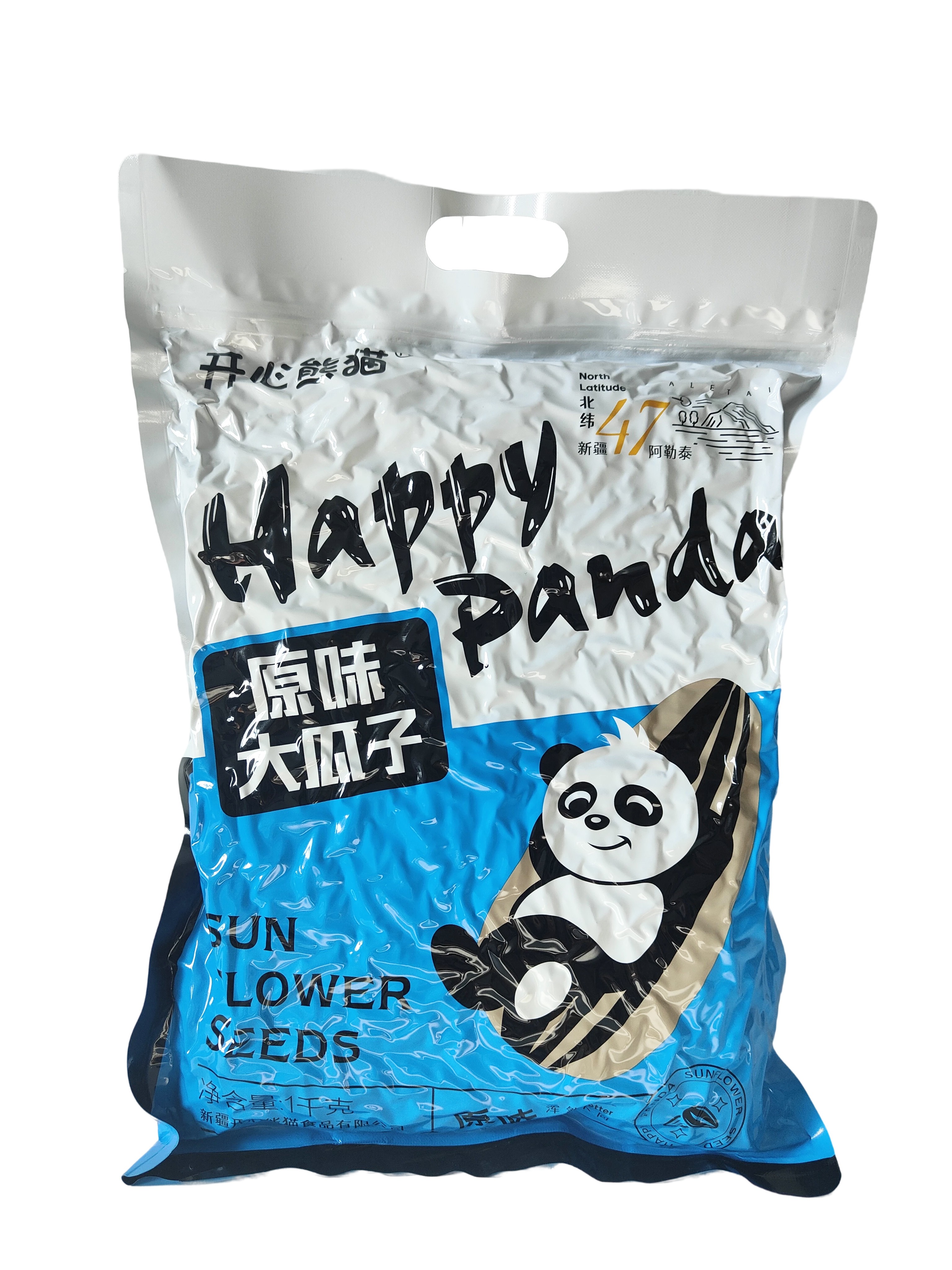开心熊猫原味瓜子156g和1kg大袋206g罐装礼盒新疆炒葵花籽