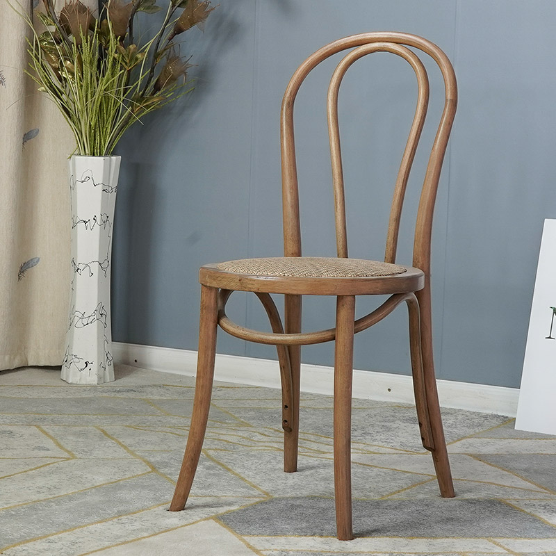 艺术椅实木椅子美式轻奢设计原木椅简单靠背椅创意现代家用北欧