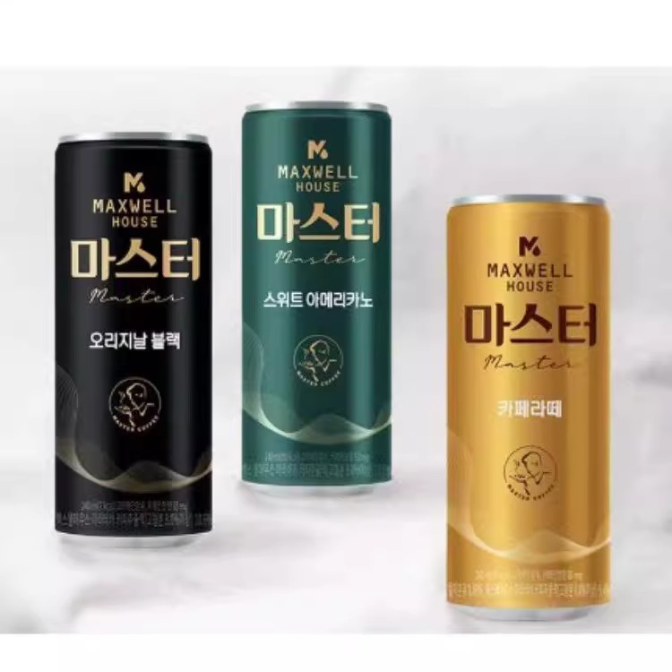 韩国进口麦斯威尔哥伦比亚咖啡饮料多种口味饮品易拉罐装便携罐装