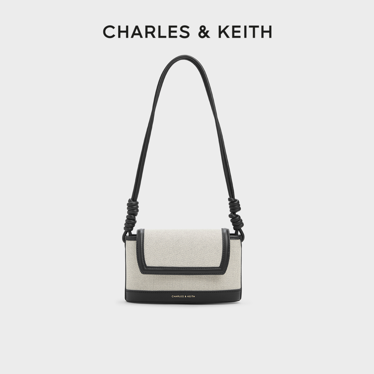【母亲节礼物】CHARLES&KEITH新款CK2-20271345绳结式斜挎帆布包