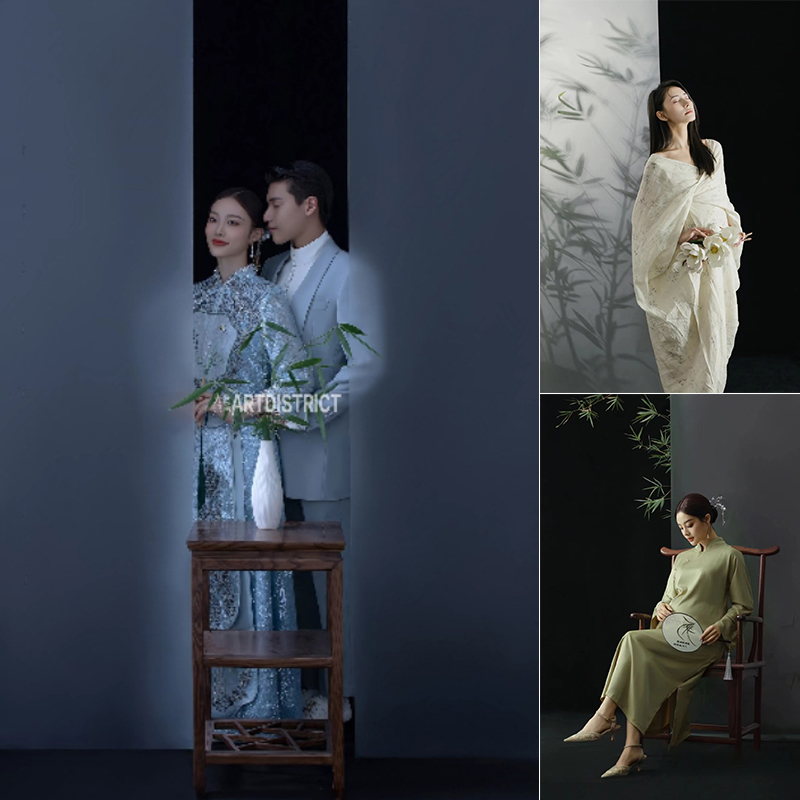 中国风质感透明纸古装汉服全家福婚纱写真摄影柔光硫酸纸透光膜
