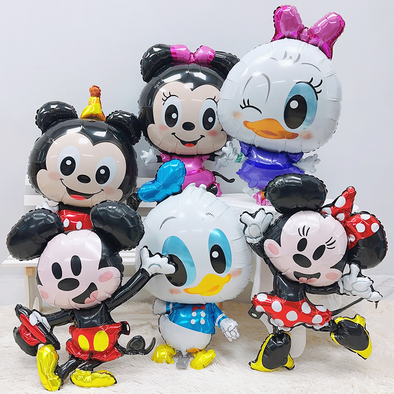 迪士尼米奇米妮铝膜气球儿童卡通宝宝周岁生日派对场景布置装饰