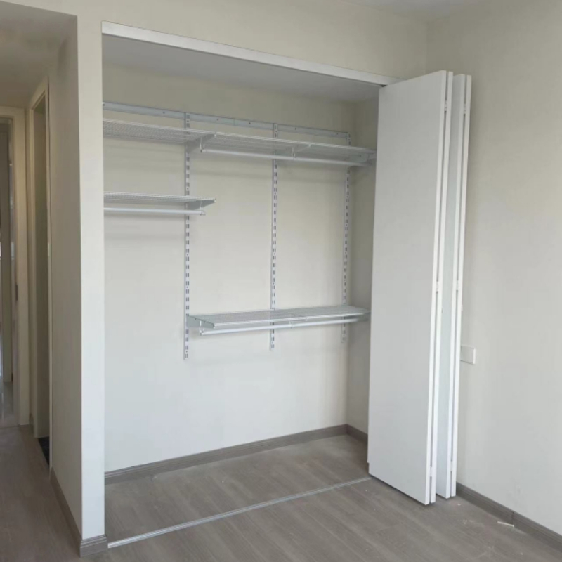 特价实木复合折叠移门纯平板无造型简约风格开放式衣柜门折叠平移