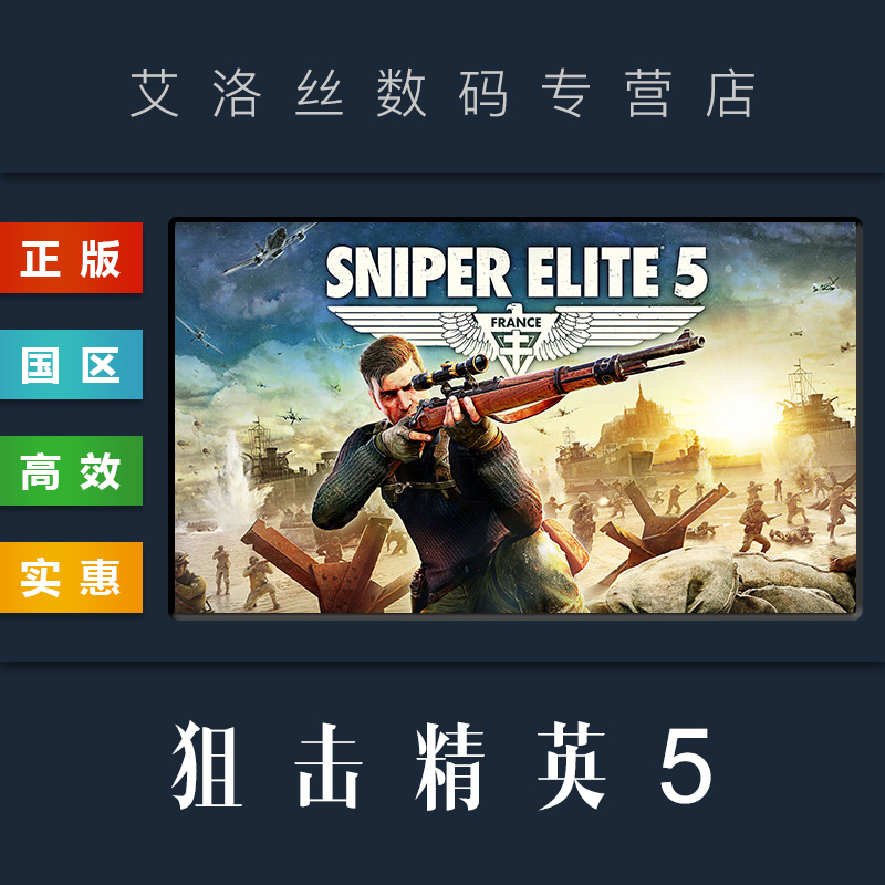 PC中文正版 steam平台 国区 游戏 狙击精英5 Sniper Elite 5 豪华版 季票 2
